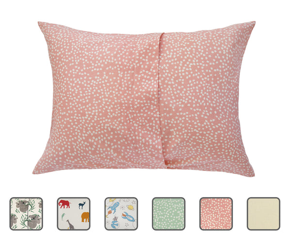Organic Toddler Pillowcase (13" X 18") - Pink Dot