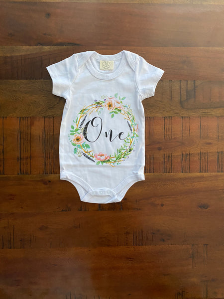 Zack & Ali Girl's First Birthday Onesie with Tutu & Headband